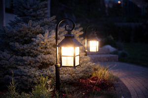 Outdoor Pendant Light SU-MA Cadiz K 1018/1/Z Black Patina Aluminum Glass small 4