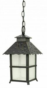 Outdoor Pendant Light SU-MA Cadiz K 1018/1/Z Black Patina Aluminum Glass small 0