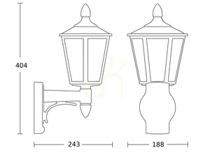 STEINEL L 15 E27 outdoor wall light, black, without sensor small 3