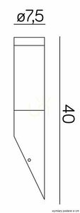 Outdoor Wall Lamp SU-MA Black 40 cm E27 IP44 ST 021 BL small 1