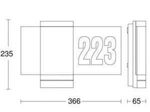 LED number luminaire with motion and dusk sensor and Bluetooth L270 digi SC small 2