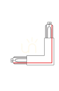 Stucchi ONETRACK 9012/G L-shaped track connector, grey small 2