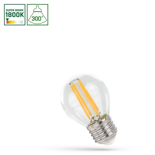 Check Led Ball E 27 230 V 4 W Cog 1800 K Clear Spectrum