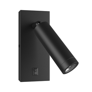 Madara Slim Mr11 Switch Wall lamp 230 V Ip20 38x95 + Base140x60x25 Black With Switch. small 2