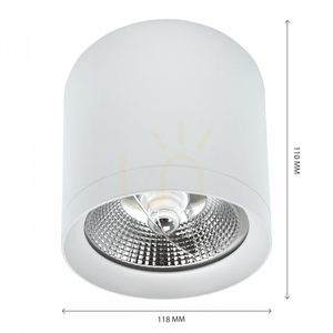 Spectrum LED CHLOE AR111 ANTI-GLARE white surface-mounted ceiling light GU10 Ø118 mm SLIP005058 small 2