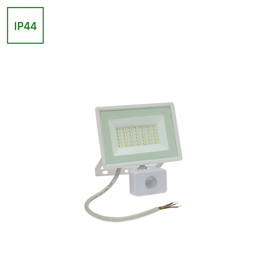 Noctis Lux 3 Floodlight 30 Ww 230 V Ip44 150x190x53mm White Pir Motion Sensor