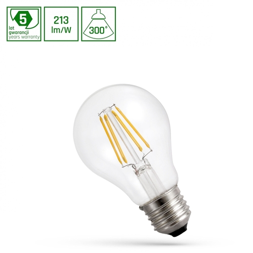 Check Led Gls E 27 230 V 6.8 W Cog A Class Nw Clear Spectrum 5 Year Warranty