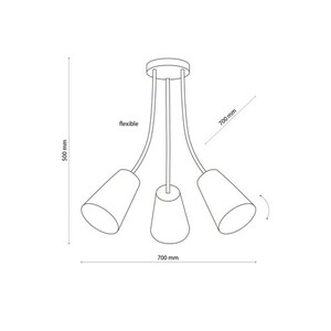 Wire Colour Ceiling Lamp 3 Pł. small 3