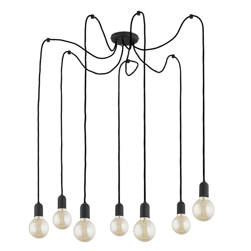 Check Qualle Black Pendant Lamp 7 Pł