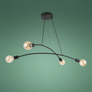 Helix Black Pendant Lamp 4 Pł small 3