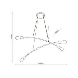 Helix Black Pendant Lamp 4 Pł small 4