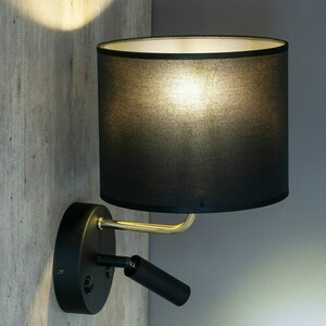 Richi Black/Gold Wall lamp 1Xe27+1Xg9 small 1