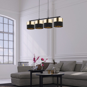 Hilton Black/Gold Pendant Lamp 4 Pł small 1