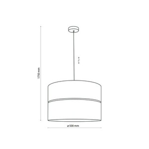 Hilton Black/Gold Pendant Lamp 1 Pł small 5