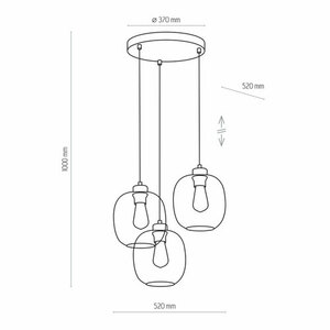 Elio 3 Pł Pendant Lamp Circle small 4
