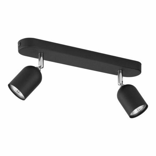 Check Top Ceiling Lamp 2 Pł Black/Chrome