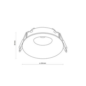 Ceiling Eyelet TK-Lighting White Metal GU10 IP44 small 2