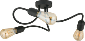 Wave Black Ceiling Lamp 3 Pł E27 small 0