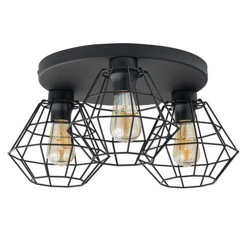 Check Diamond New Black Ceiling Lamp 3 Pl.
