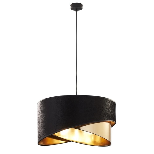 Check Tercino Black/Gold Pendant Lamp 3 Plate Beveled 500