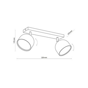 Altea White Ceiling Lamp 2 Pł + Light Bulbs small 4