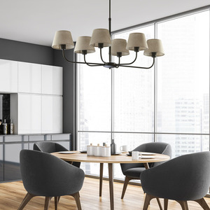 Chicago Linen Ceiling Lamp 6 Pł. small 2