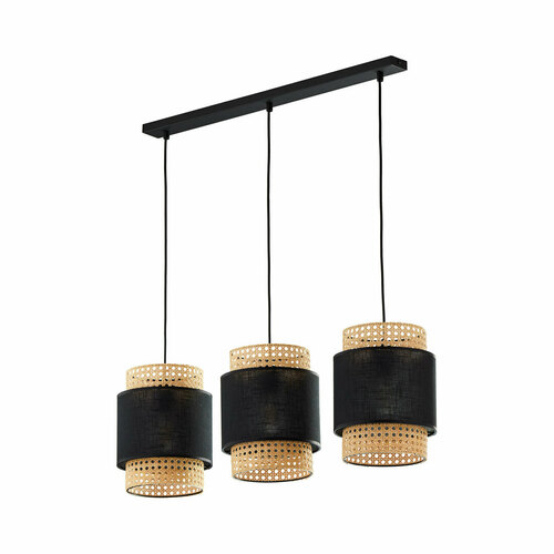 Check Boho Black Pendant Lamp 3 Pł Strip.