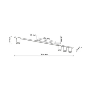 Logan White Ceiling Lamp 4 Pł. small 9