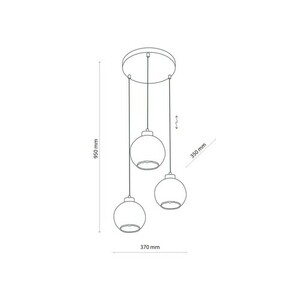 Devi Transparent Pendant Lamp 3 Pł Kolo small 6