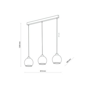 Devi Transparent Pendant Lamp 3 Pł Strip. small 5