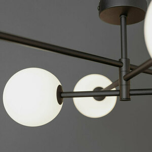 TK-Lighting Sarius Black Ceiling Light 6-Light Adjustable G9 White Glass small 2