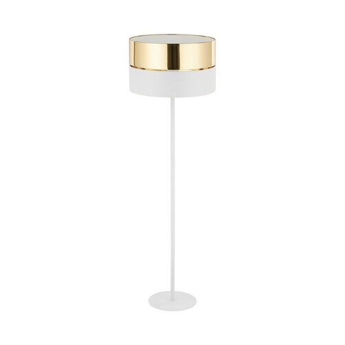Check Hilton White/Gold Floor Lamp 1 Pł