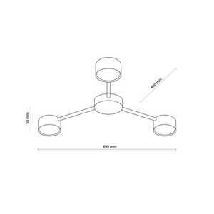 Avia Black Ceiling Lamp 3 Pł small 2