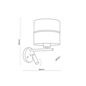 Hilton White/Gold Wall lamp 2 Pł E_27 + G_9 small 3