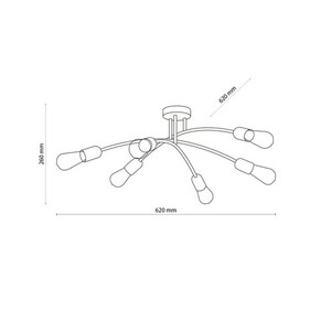 Helix Gold Ceiling Lamp 6 Pł small 2