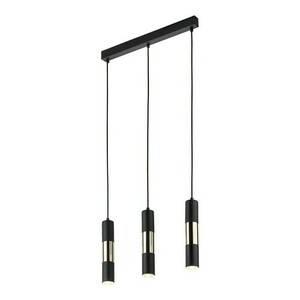 Vivien Black/Gold Pendant Lamp 3 Pł Strip. small 5