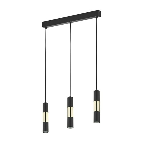 Check Vivien Black/Gold Pendant Lamp 3 Pł Strip.
