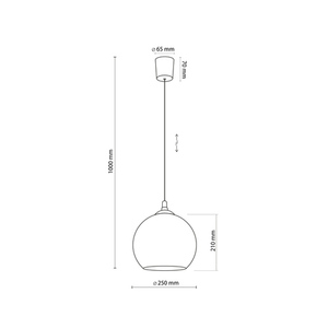 Venezia Chrome 1 Plate 250 Mm Pendant Lamp small 5