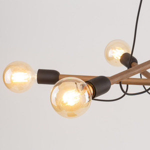 Helix Wood Walnut Pendant Lamp 6 Pł small 3
