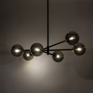 Sarius Black/Graphite Ceiling Lamp 6 Pł Tall small 5