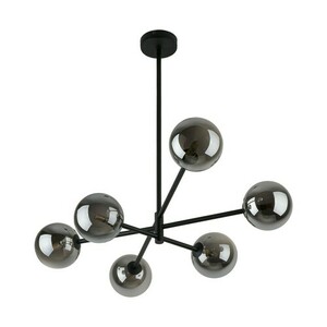 Sarius Black/Graphite Ceiling Lamp 6 Pł Tall small 6