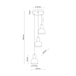Cairo Pendant Lamp 3 Pł small 10