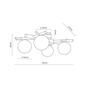 Sheron White Ceiling Lamp 4 Pł small 8