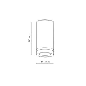 Jet Black Downlight 1x GU10 small 6