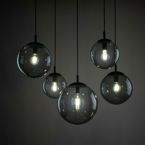 Esme Graphite Pendant Lamp 5 Spider. small 1