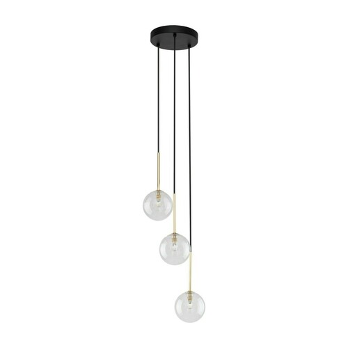 Check Nilos Black / Gold Pendant Lamp 3Fl
