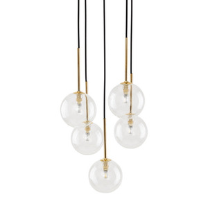 Nilos Black / Gold Pendant Lamp 5 small 2
