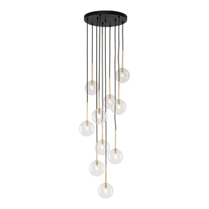 Nilos Black / Gold Pendant Lamp 10 Pł small 6