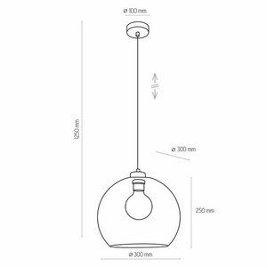 Cubus Transparent Pendant Lamp 1 Pł small 3