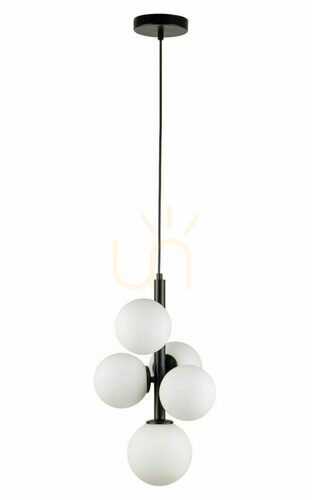 Check Sigma Perla 5 Pendant Lamp Black G9 5x12W SKU 33488